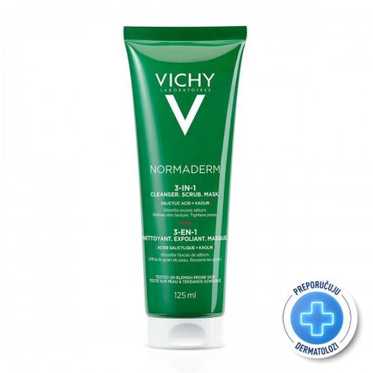 Vichy Normaderm 3u1 sredstvo za čišćenje kože 125 ml