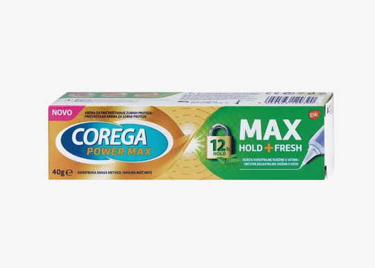 Corega Max Hold + Fresh Krema za pričvršćivanje zubne proteze 40 g