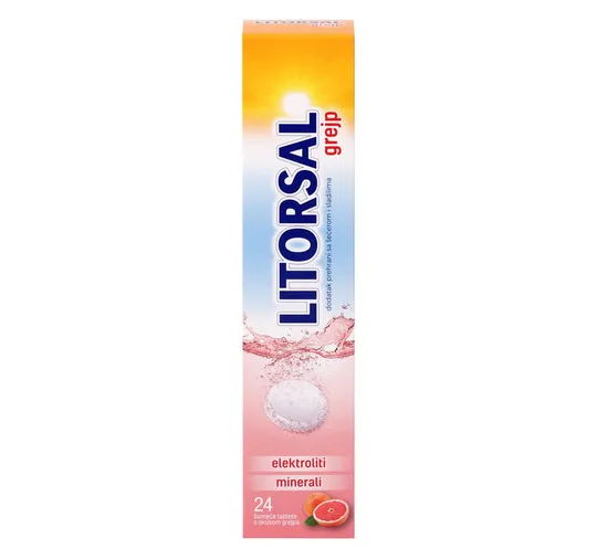 Litorsal šumeće tablete s okusom grejpa 24 tablete