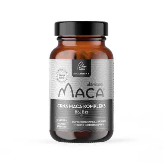 Bioandina Crna aktivirana maca kompleks 60 kapsula