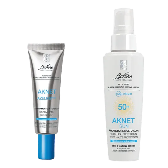 BioNike AKNET AZELIKE PLUS Intenzivna krema + AKNET SUN Fluid SPF 50+  50 ml