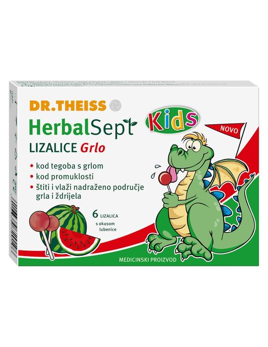 HerbalSept Kids Lizalice za grlo lubenica