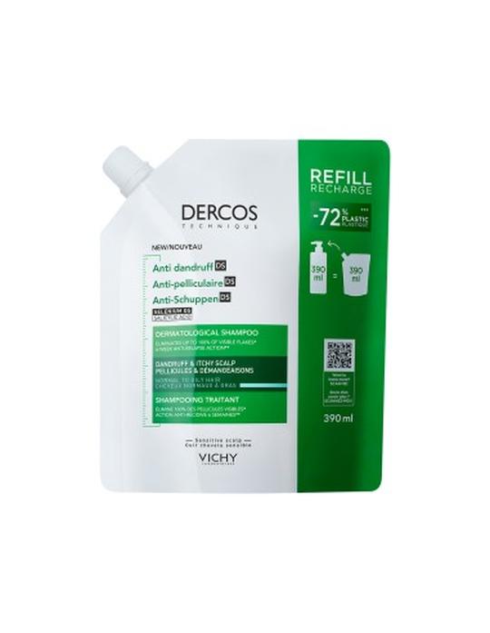Vichy Dercos Šampon protiv prhuti za normalnu/masnu kosu REFILL 390 ml