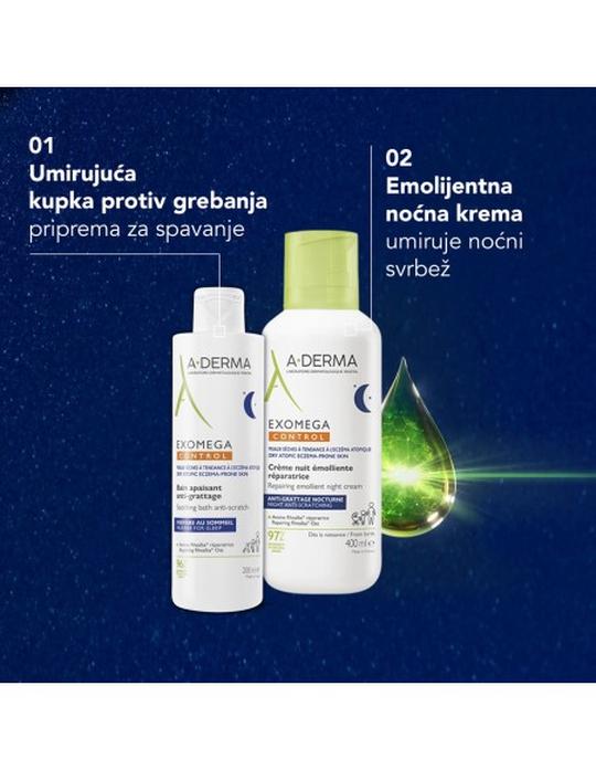 A-derma Exomega Control noćna krema 400 ml+kupka 200 ml promo