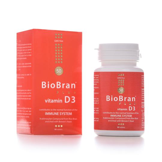BioBran s vitaminom D3  90 tableta
