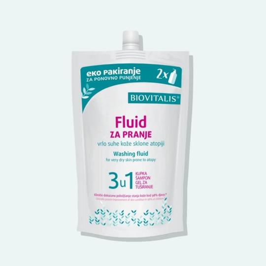 Biovitalis fluid za pranje vrlo suhe kože sklone atopiji 500 ml refill