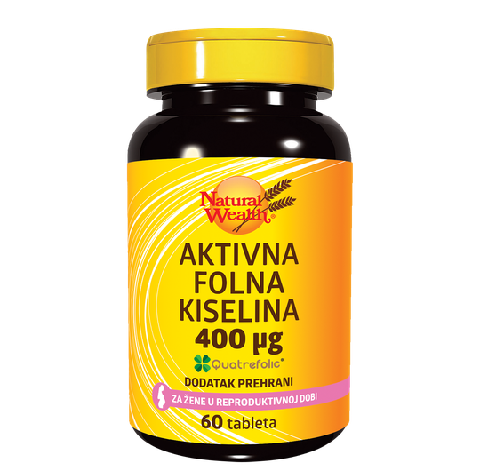 Natural Wealth aktivna folna 400 mcg  60 tableta