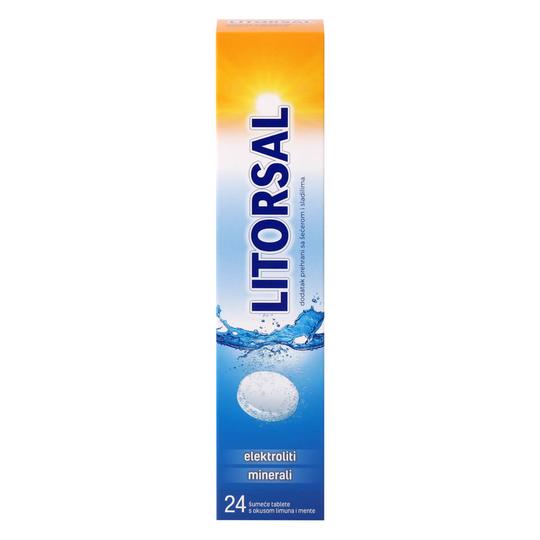 Litorsal šumeće tablete s okusom limuna i mente 24 tablete
