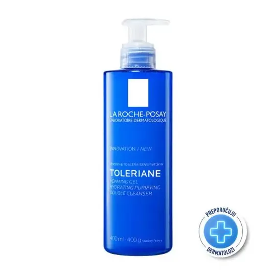 La Roche-Posay Toleriane pjenušavi gel s dvostrukim djelovanjem za hidrataciju i čišćenje kože 400 ml