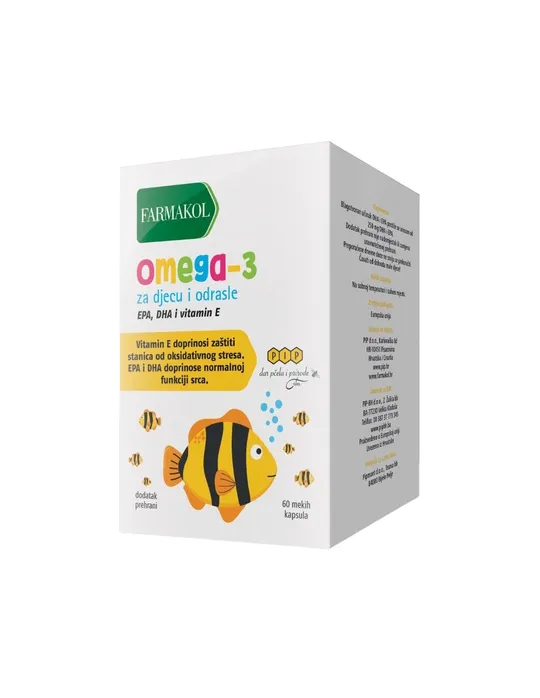 FARMAKOL Omega-3 za djecu i odrasle 500mg  60 mekih kapsula