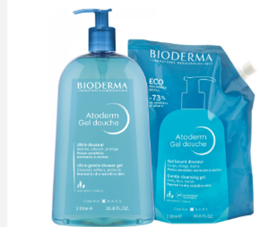Bioderma Atoderm Gel za Tuširanje 1L + Refil 1L PROMO PAKIRANJE