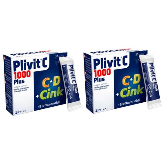 Plivit C 1000 Plus vrećice 1+1 PROMO