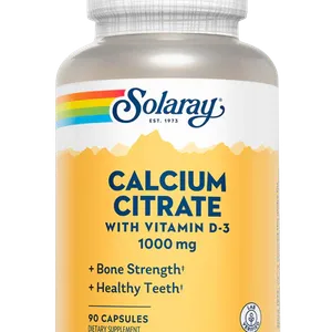 Solaray Kalcij Citrat 1000 mg + Vitamin D3 kapsule 90