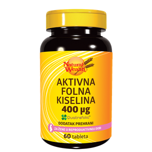 Natural Wealth aktivna folna 400 mcg  60 tableta