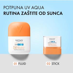 Vichy Capital Soleil UV Aqua nevidljivi hidracijski fluid SPF50+ stick 10g