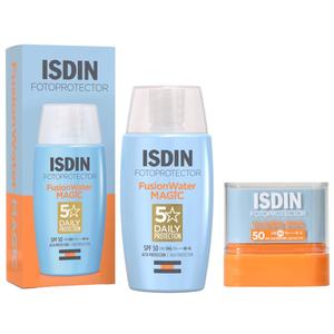 ISDIN Fotoprotector Fusion Water Magic SPF 50 krema + Invisible Stick SPF 50 Promo pakiranje