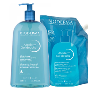 Bioderma Atoderm Gel za Tuširanje 1L + Refil 1L PROMO PAKIRANJE